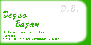 dezso bajan business card